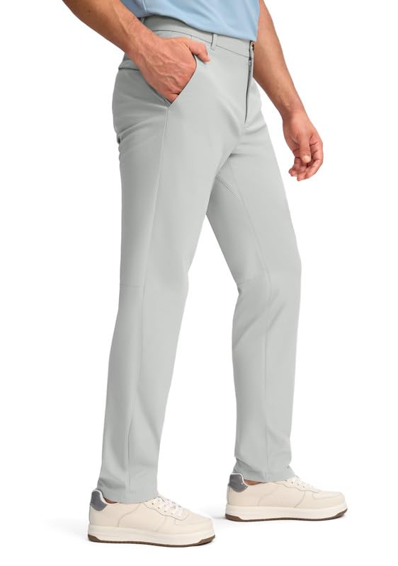 Obla Men's Slim Fit Golf Pants Silver Grey 33W 32L