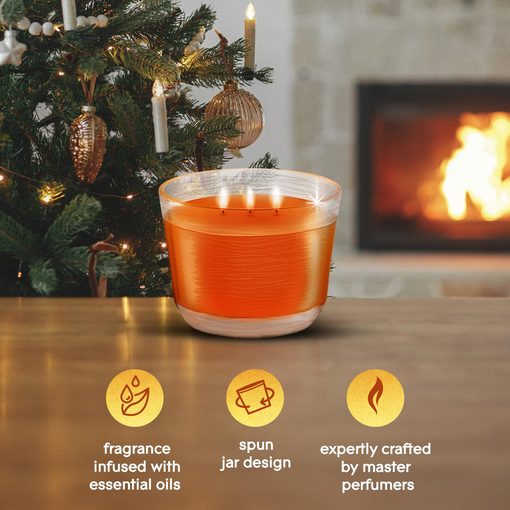 Glade 3-Wick Scented Candle Jar Pumpkin & Ginger 6.8 Oz 3 Count