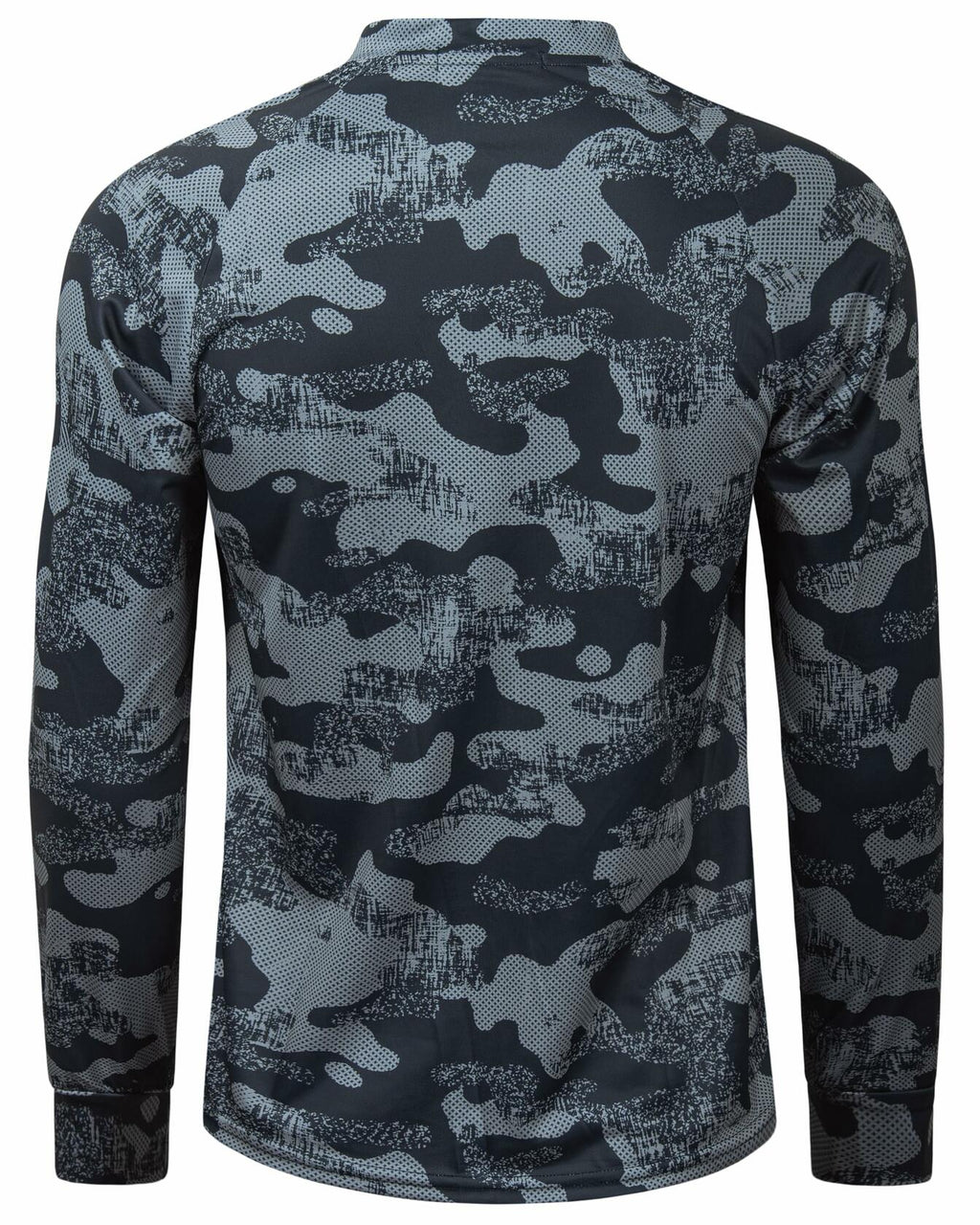 Wancafoke Men's Long Sleeve Henley Shirt Quick Dry Collarless Lake Blue - Size L