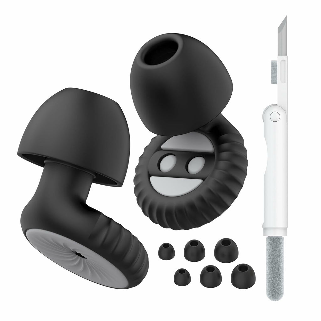 Reusable Ear Plugs 24dB Noise Reduction with Cleaning Pen for Sleep Travel