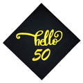 ZJTMJN 40pcs Silver Cheers to 50 Years 50th Birthday Cocktail Napkins