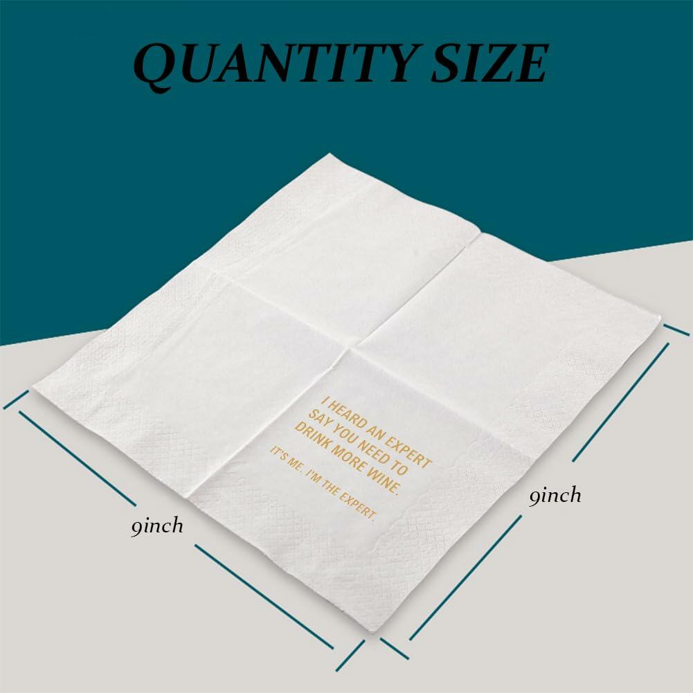 VOWFOO Big Heart Teacher Quotes Cocktail Napkins 4.5x4.5 100pcs 2-ply