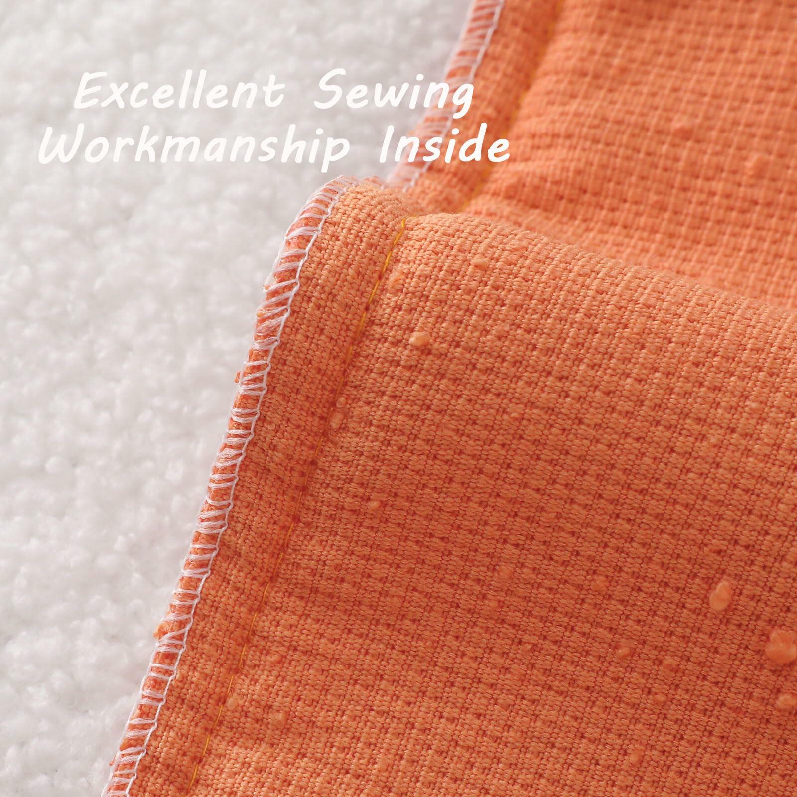 FUTEI Pack of 2 Orange Decorative Throw Pillow Covers 12x20 Inch Soft Cozy