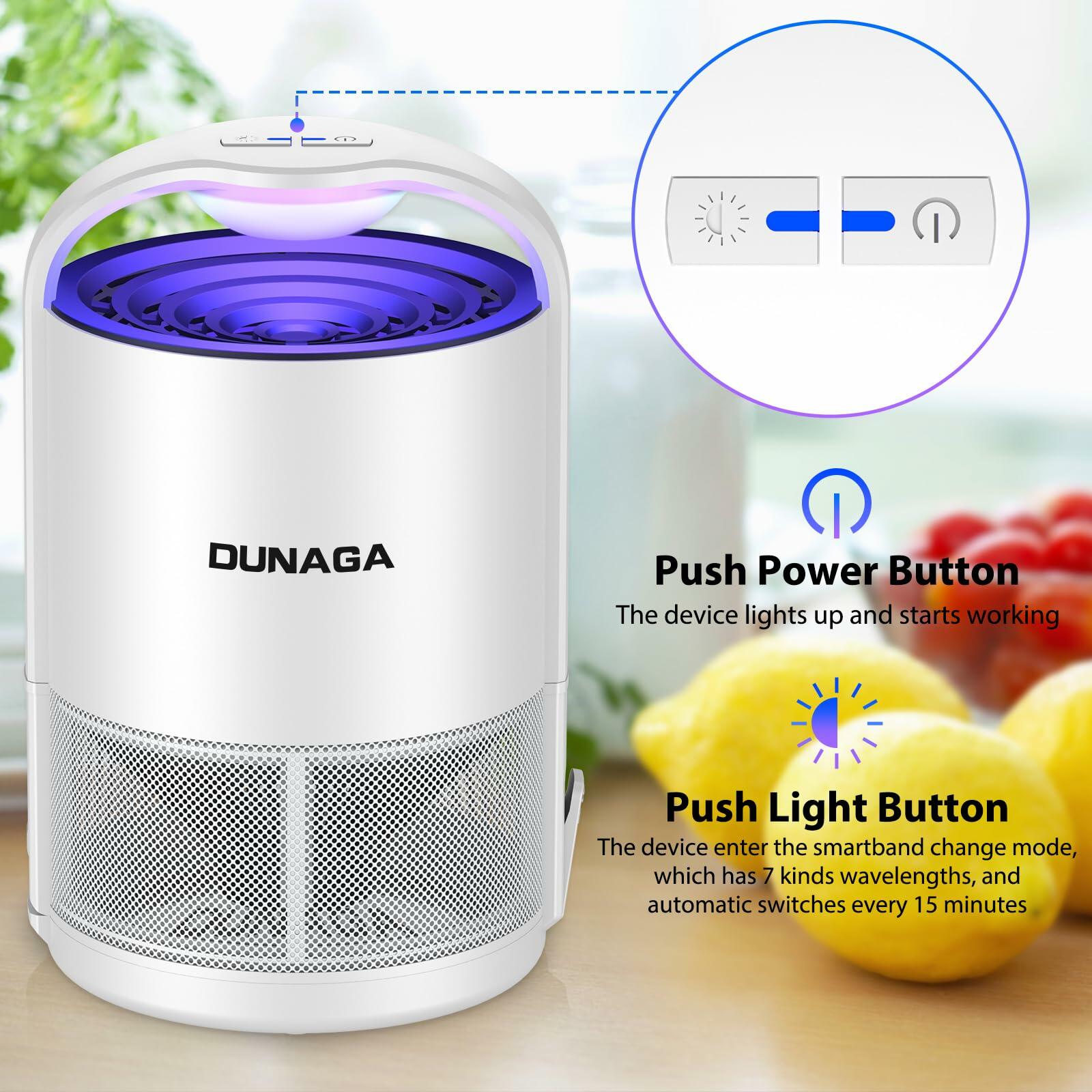DUNAGA Fly Traps Indoor with 10 Sticky Glue Boards White Bug Zapper