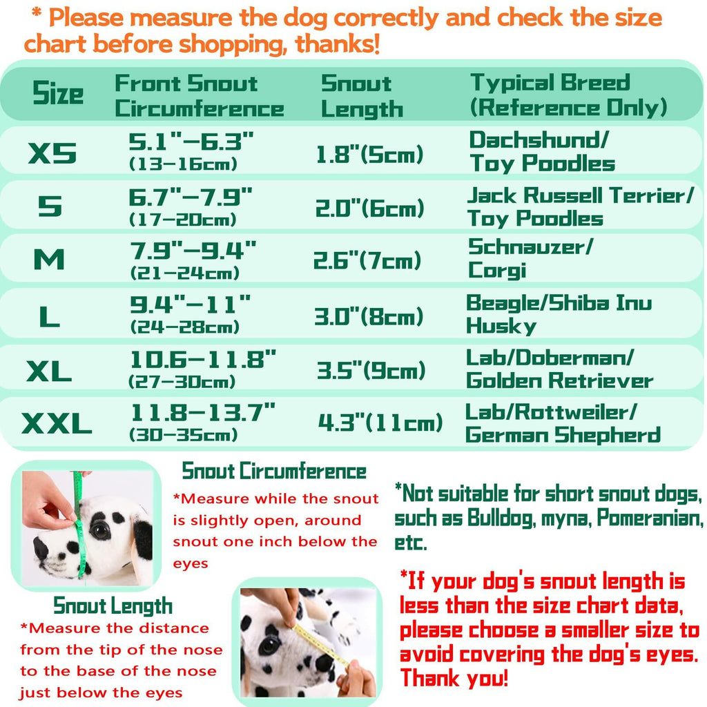 Mkerycww Dog Muzzle Air Mesh Breathable Soft Basket Adjustable Strap Grey XXL