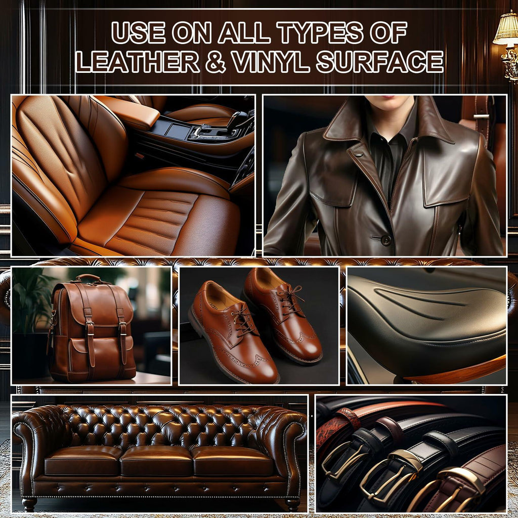 [Like New] Jallgedk Leather Recoloring Balm Leather Repair Kit Furniture Brown