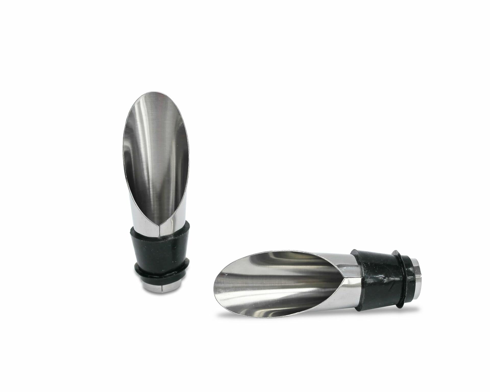Lutong Brass Wine Bottle Stopper Set with Stainless Steel Pourer & Stand 4pcs