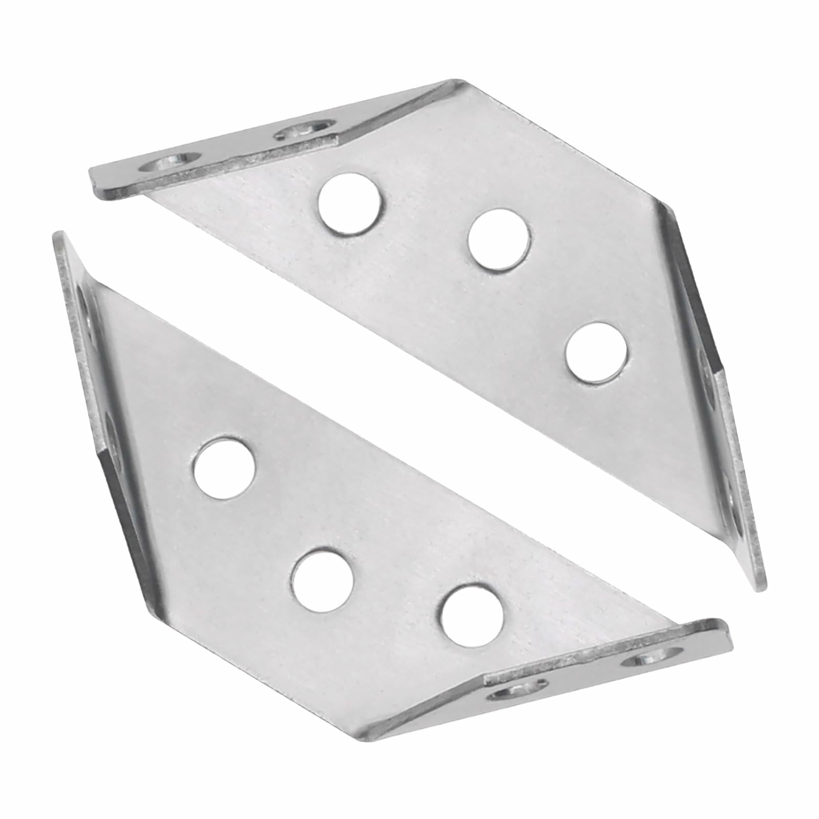 GWYAN 12 Pcs Stainless Steel Furniture Corner Connectors with Screws