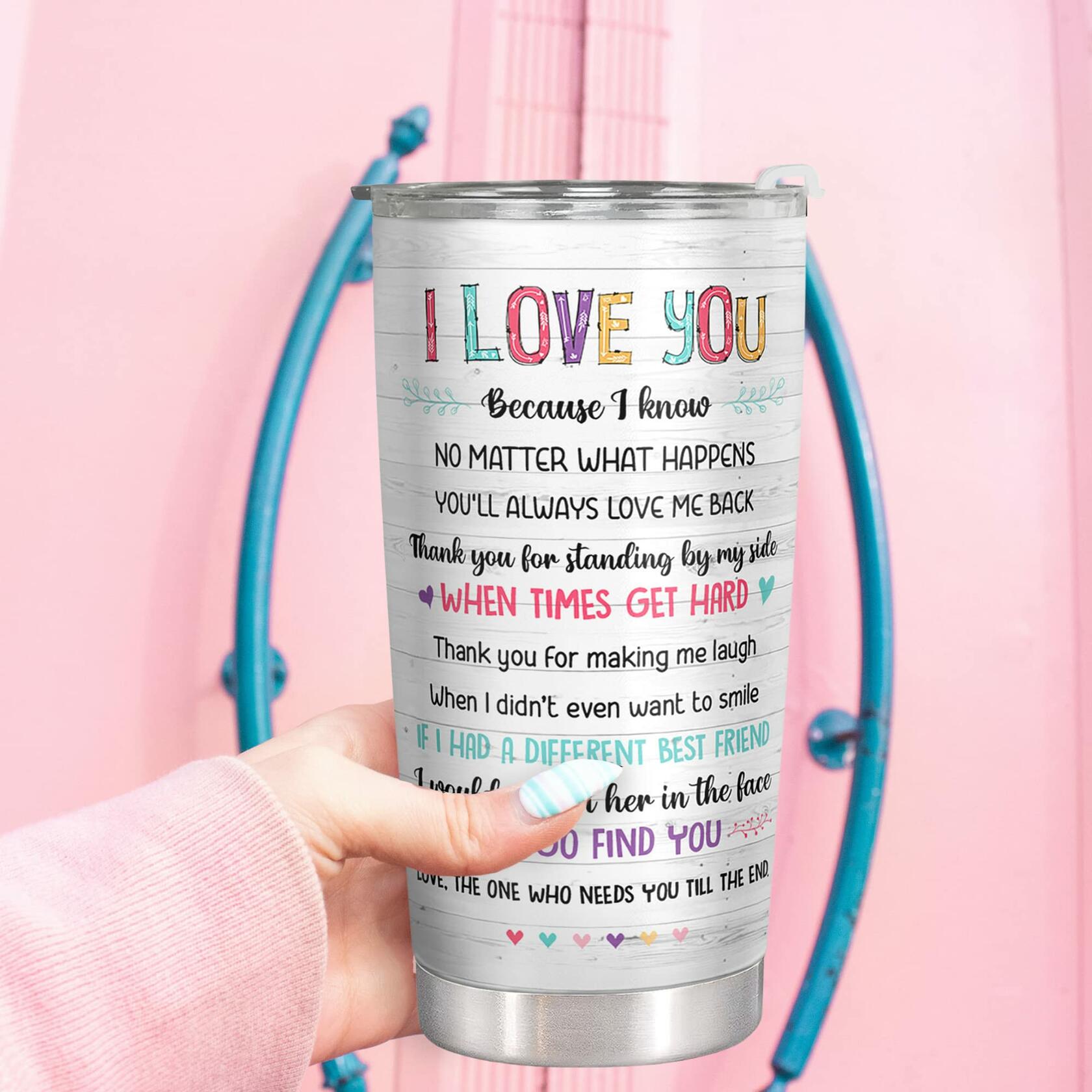 Pawzity Friendship Gift for Women Best Friend BFF 20oz Stainless Steel Tumbler