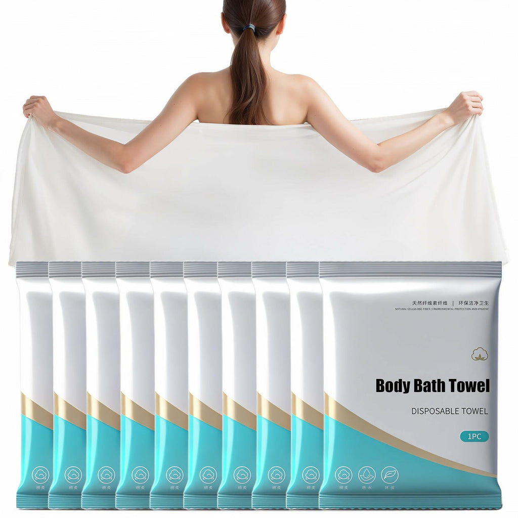 Generic Disposable Bath Towels 10 Pack Large 27.5x55 White