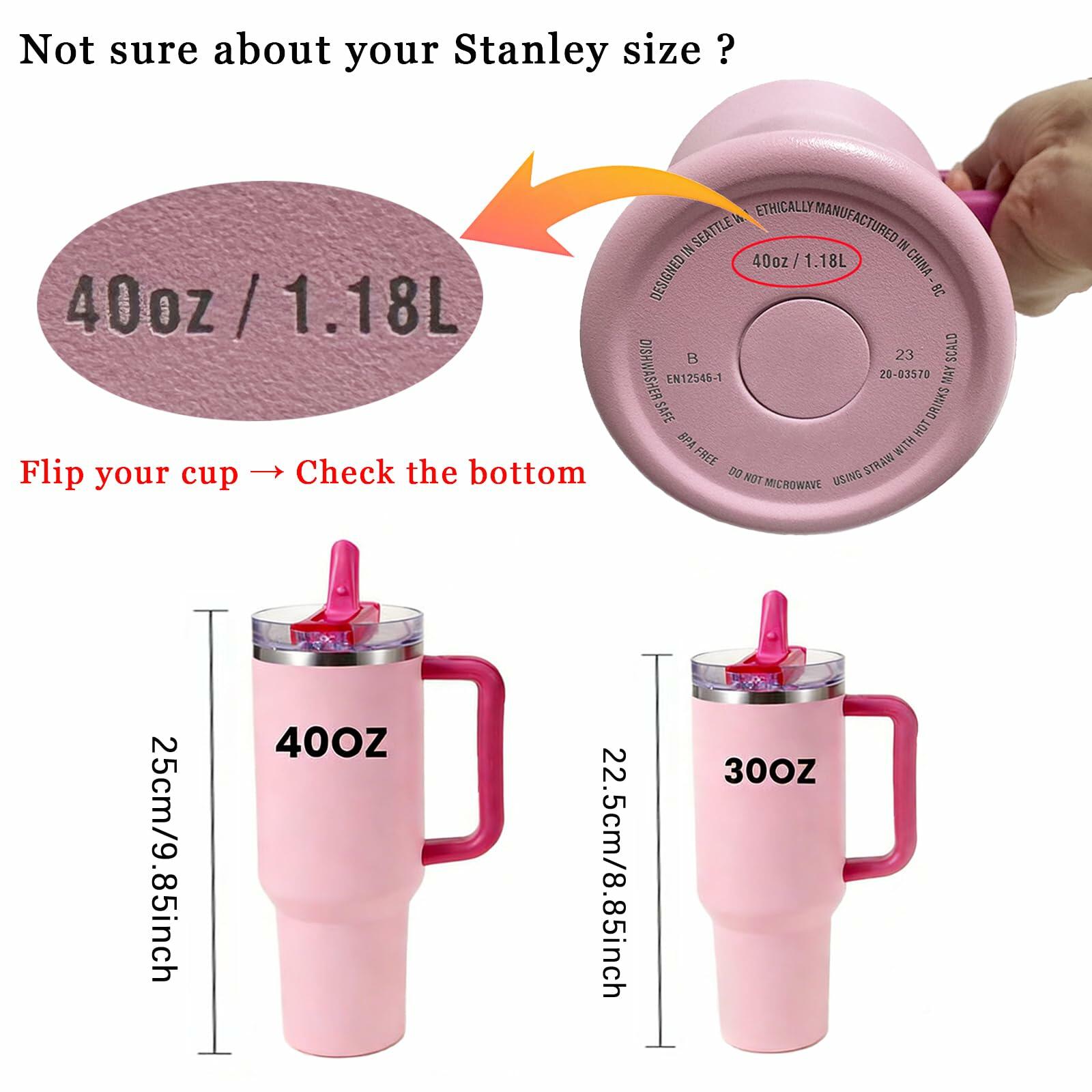 ANTAND 40oz Flip Straw Leak Proof Lid Stanley H2.0 Quencher 2 Pack Beige Matcha